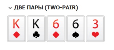 Две пары комбинации покера по старшинству